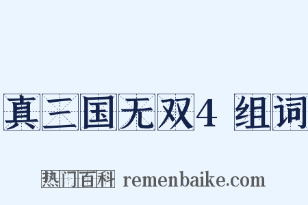 真三国无双4组词是什么意思的图片